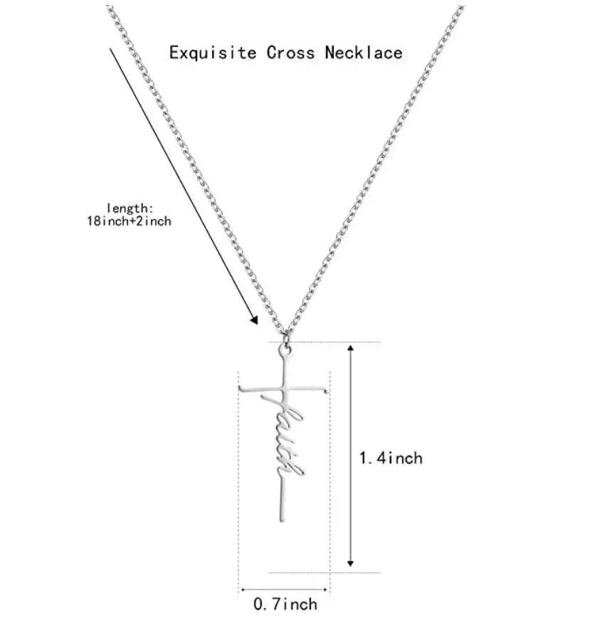 Silver Plated Alloy Faith Cross Pendant Necklaces sold by Victoria Emerson product image thumbnail 4