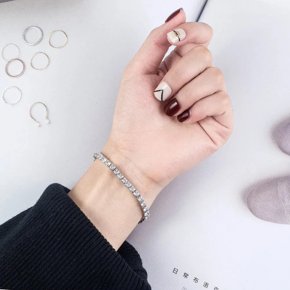 Sterling Silver Tennis Bracelet sold by Victoria Emerson product image thumbnail 3