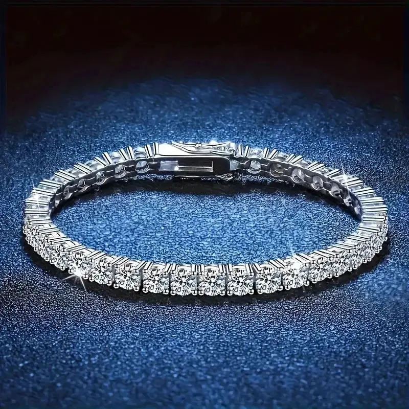 S925 Moissanite Charm Bracelet sold by Victoria Emerson