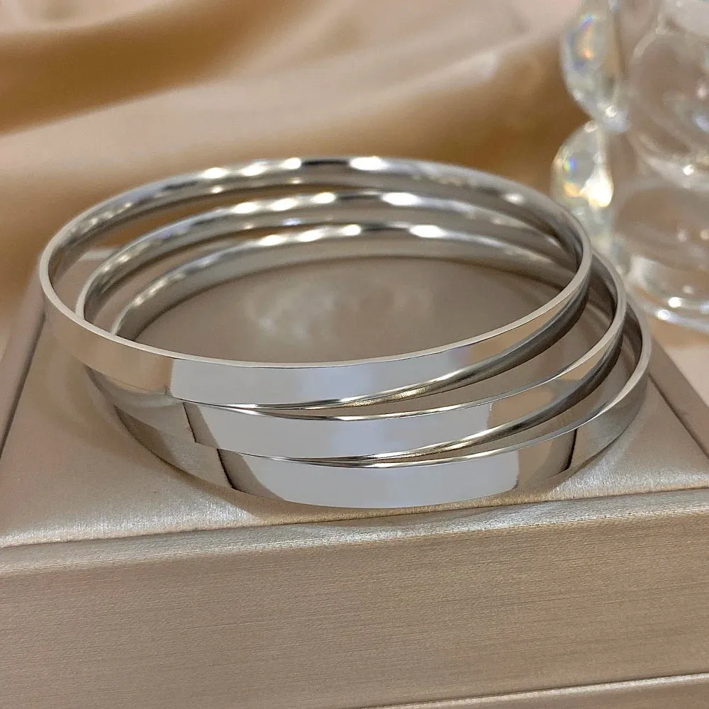 18K Gold-Plated Bangle Set (3-Piece) sold by Victoria Emerson product image thumbnail 2