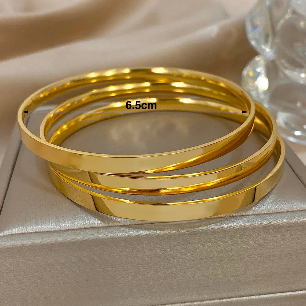 18K Gold-Plated Bangle Set (3-Piece) sold by Victoria Emerson
