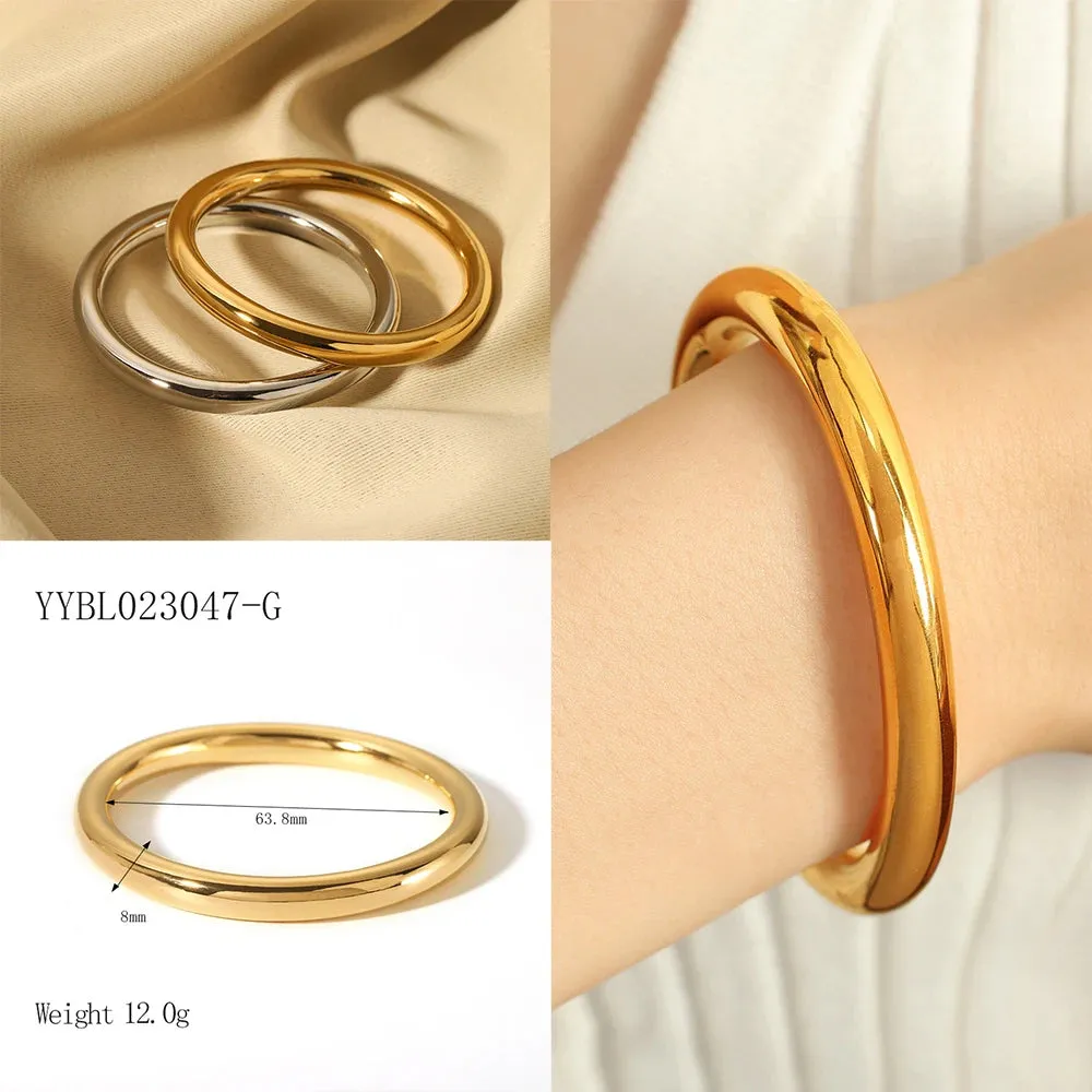 18K Gold-Plated Hollow Cuff Bracelet sold by Victoria Emerson product image thumbnail 3