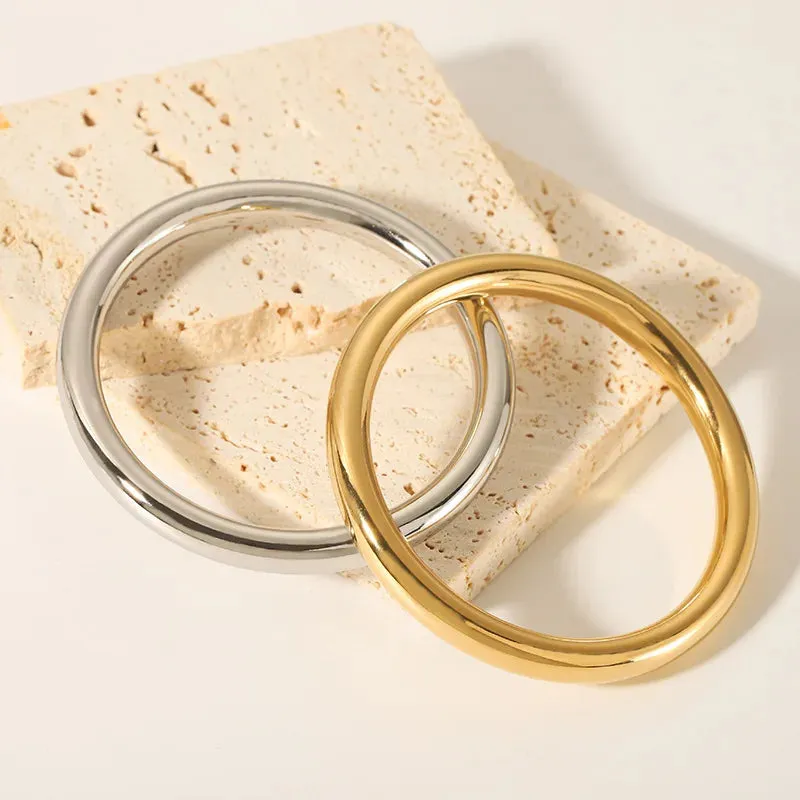 18K Gold-Plated Hollow Cuff Bracelet sold by Victoria Emerson product image thumbnail 4