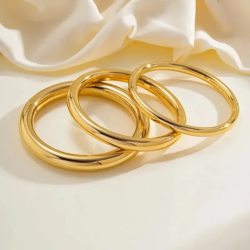 18K Gold-Plated Hollow Cuff Bracelet sold by Victoria Emerson product image thumbnail 2