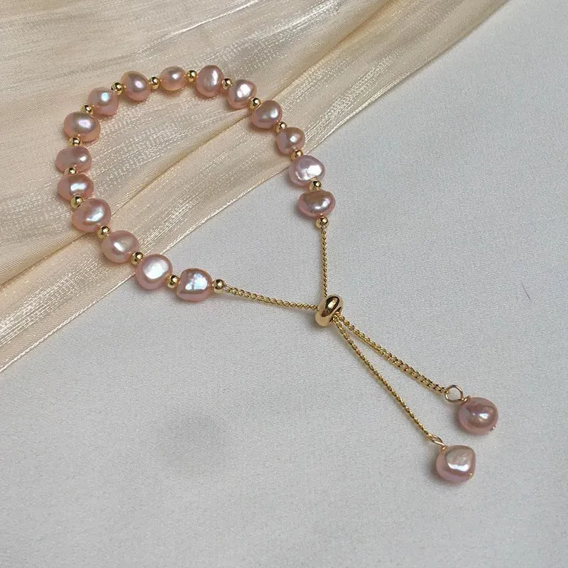 Pearl Pendant Chain Bracelet made by Victoria Emerson