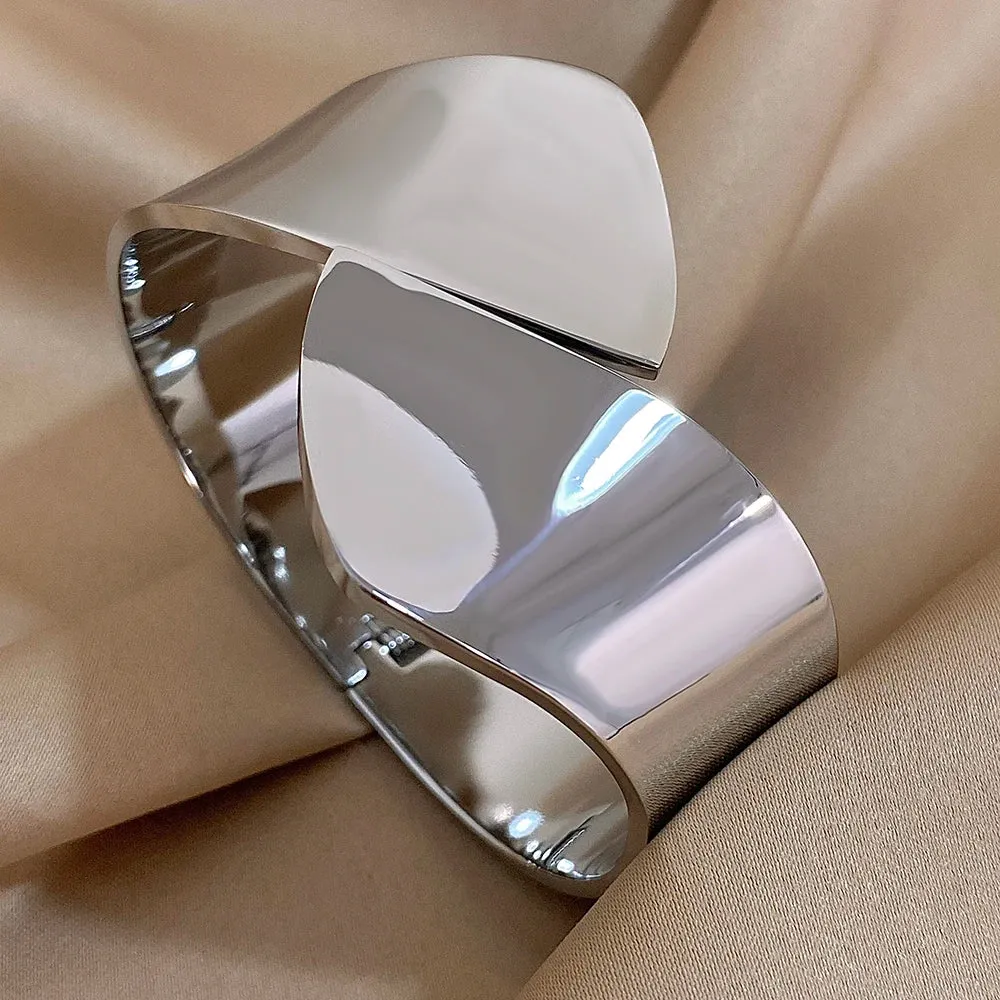 Chunky Wide Open Cuff Bracelet sold by Victoria Emerson product image thumbnail 5