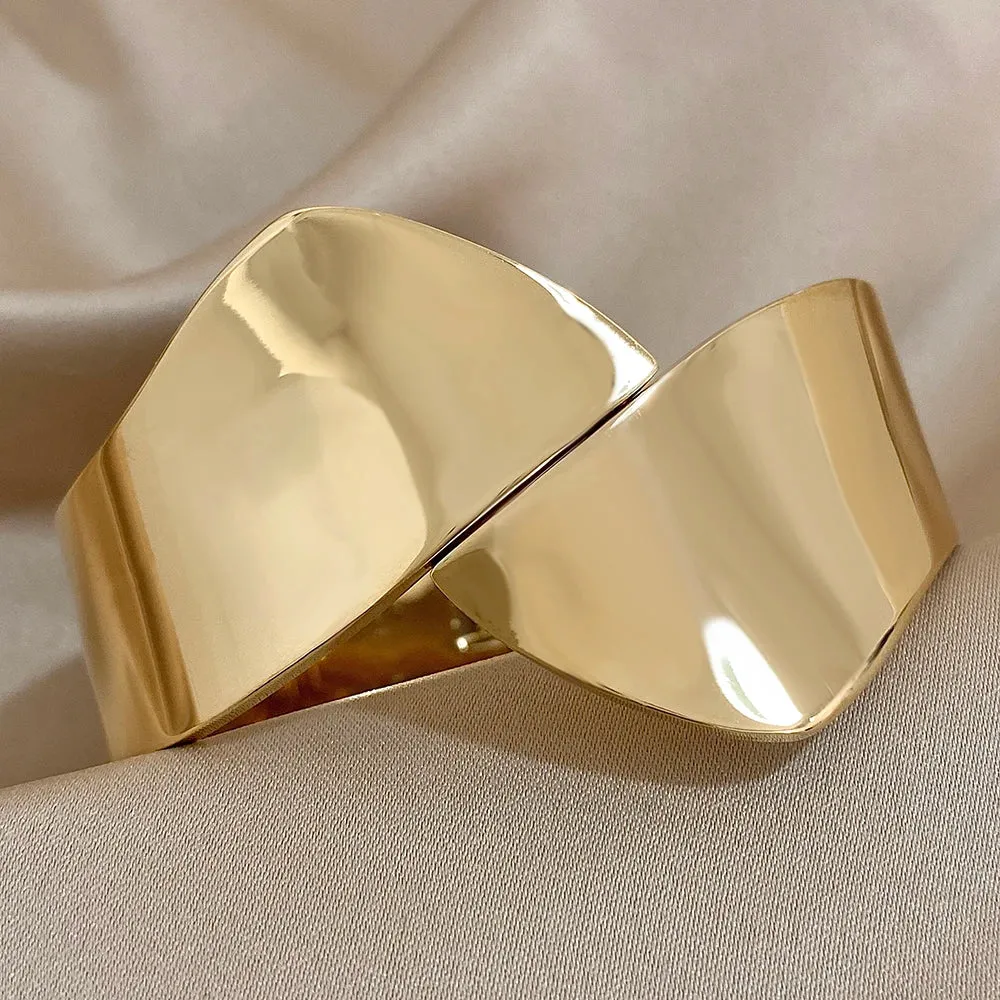 Chunky Wide Open Cuff Bracelet sold by Victoria Emerson product image thumbnail 3