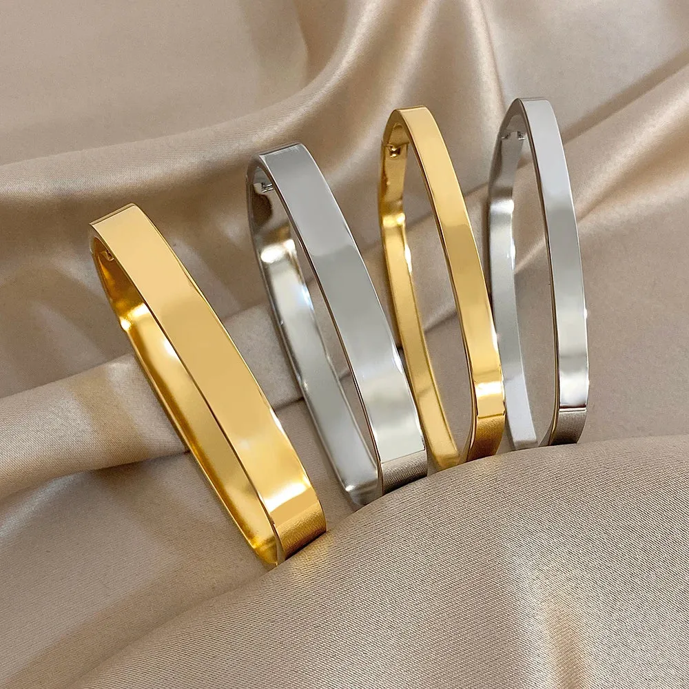 Square-Edge Stainless Steel Bangle sold by Victoria Emerson product image thumbnail 2