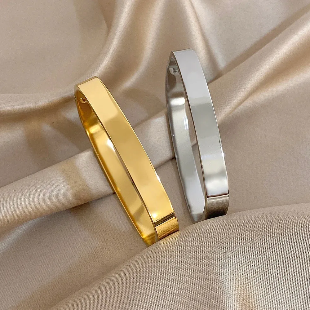 Square-Edge Stainless Steel Bangle sold by Victoria Emerson product image thumbnail 3