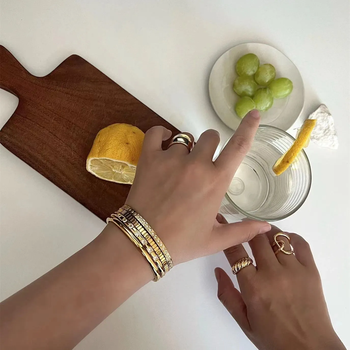 Gold-Plated Zirconia Bangle sold by Victoria Emerson product image thumbnail 3