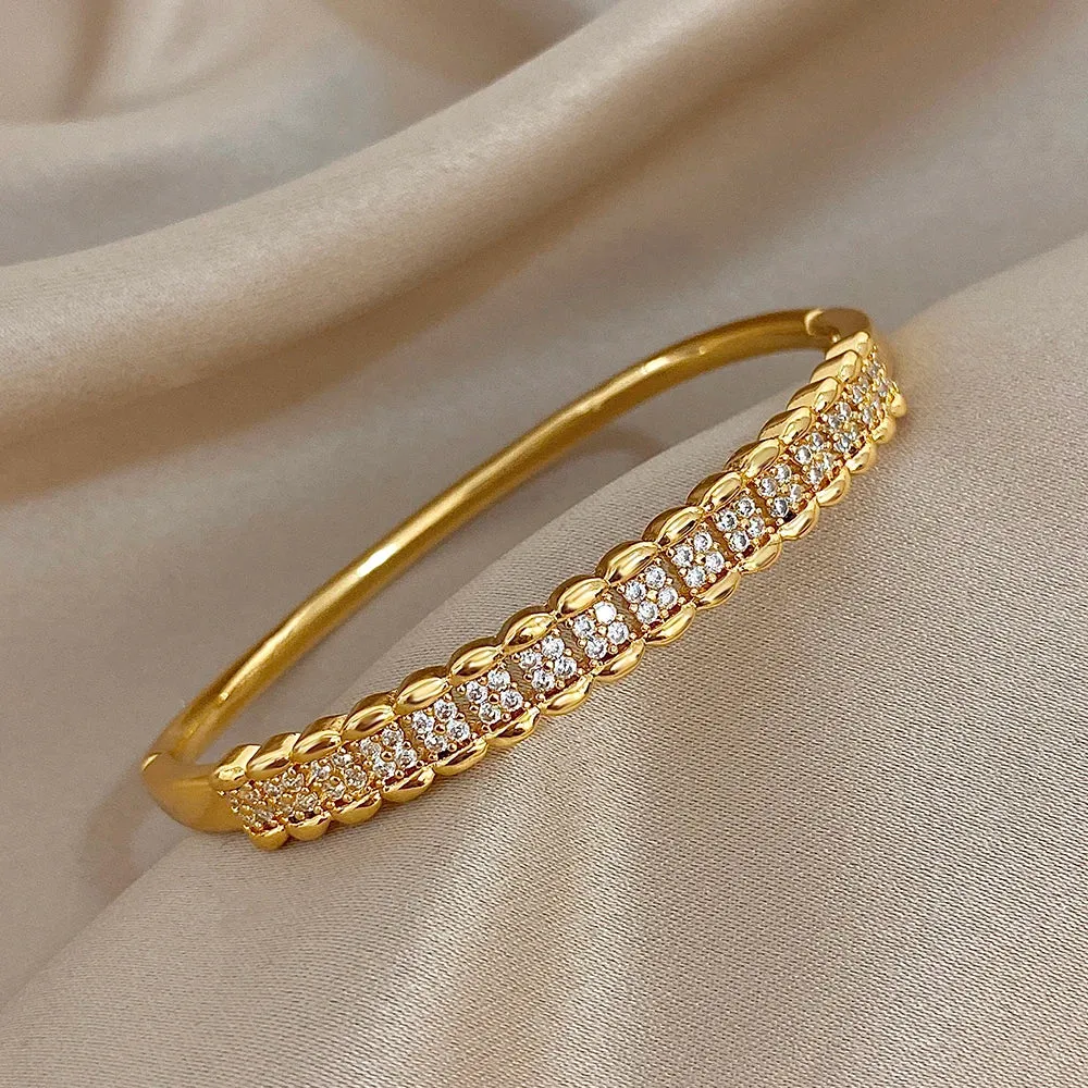 Layered Zirconia Cuff Bracelet sold by Victoria Emerson product image thumbnail 2