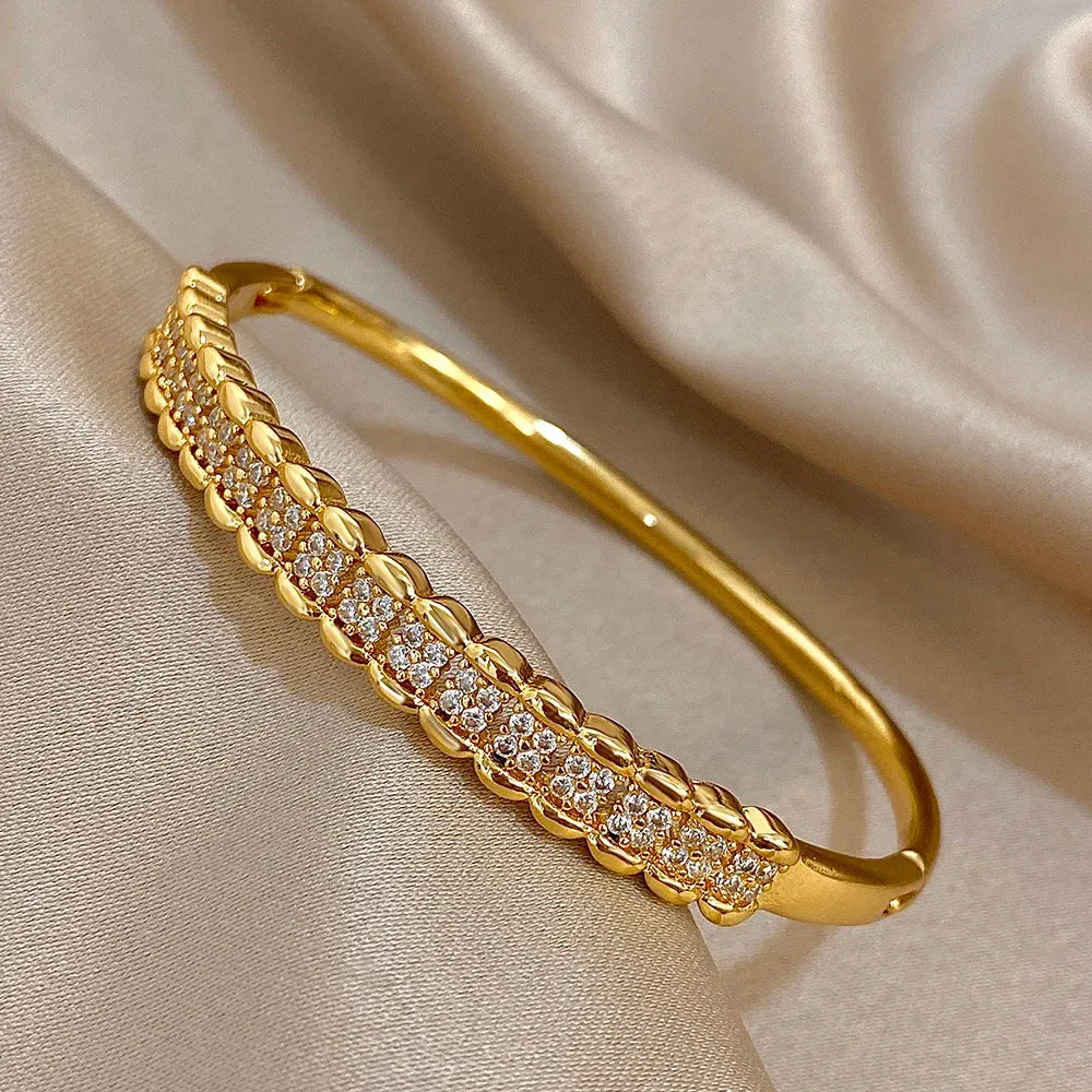 Layered Zirconia Cuff Bracelet sold by Victoria Emerson product image thumbnail 3