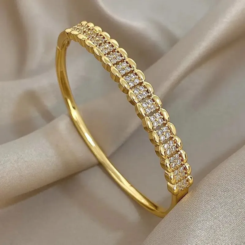 Layered Zirconia Cuff Bracelet made by Victoria Emerson