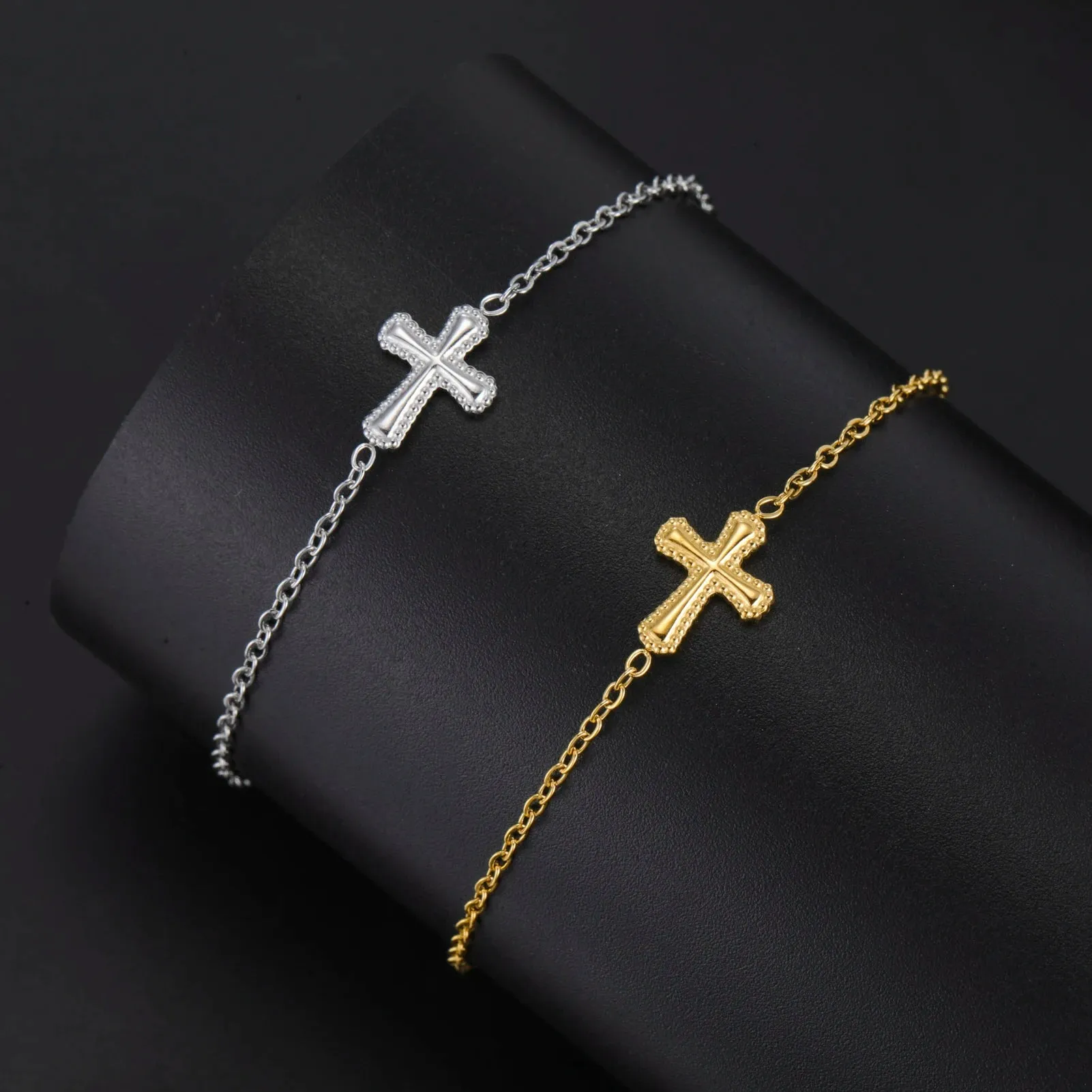 Cross Pendant Chain Bracelet sold by Victoria Emerson