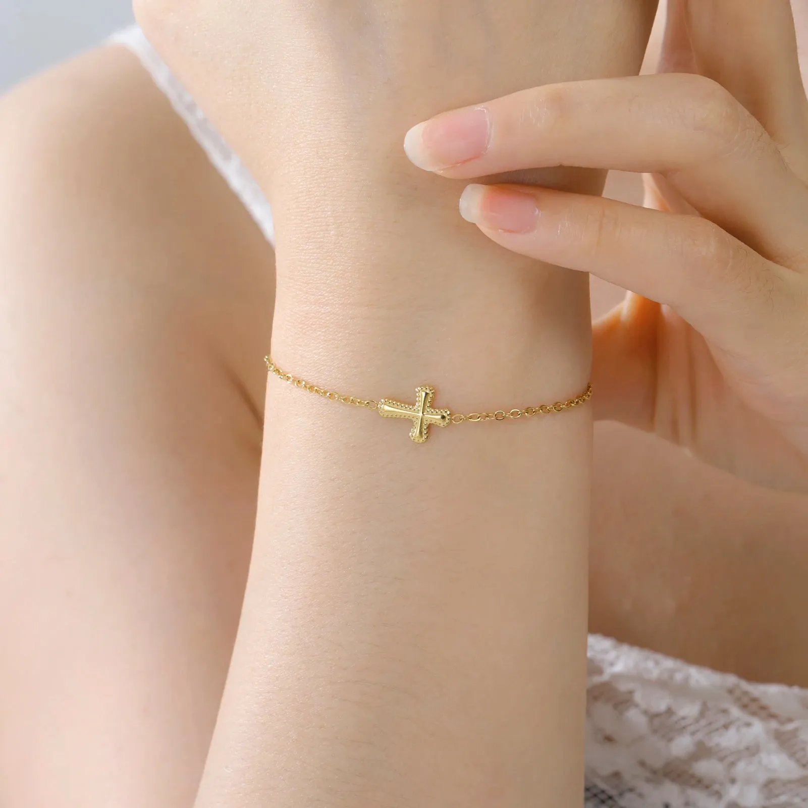 Cross Pendant Chain Bracelet sold by Victoria Emerson product image thumbnail 2