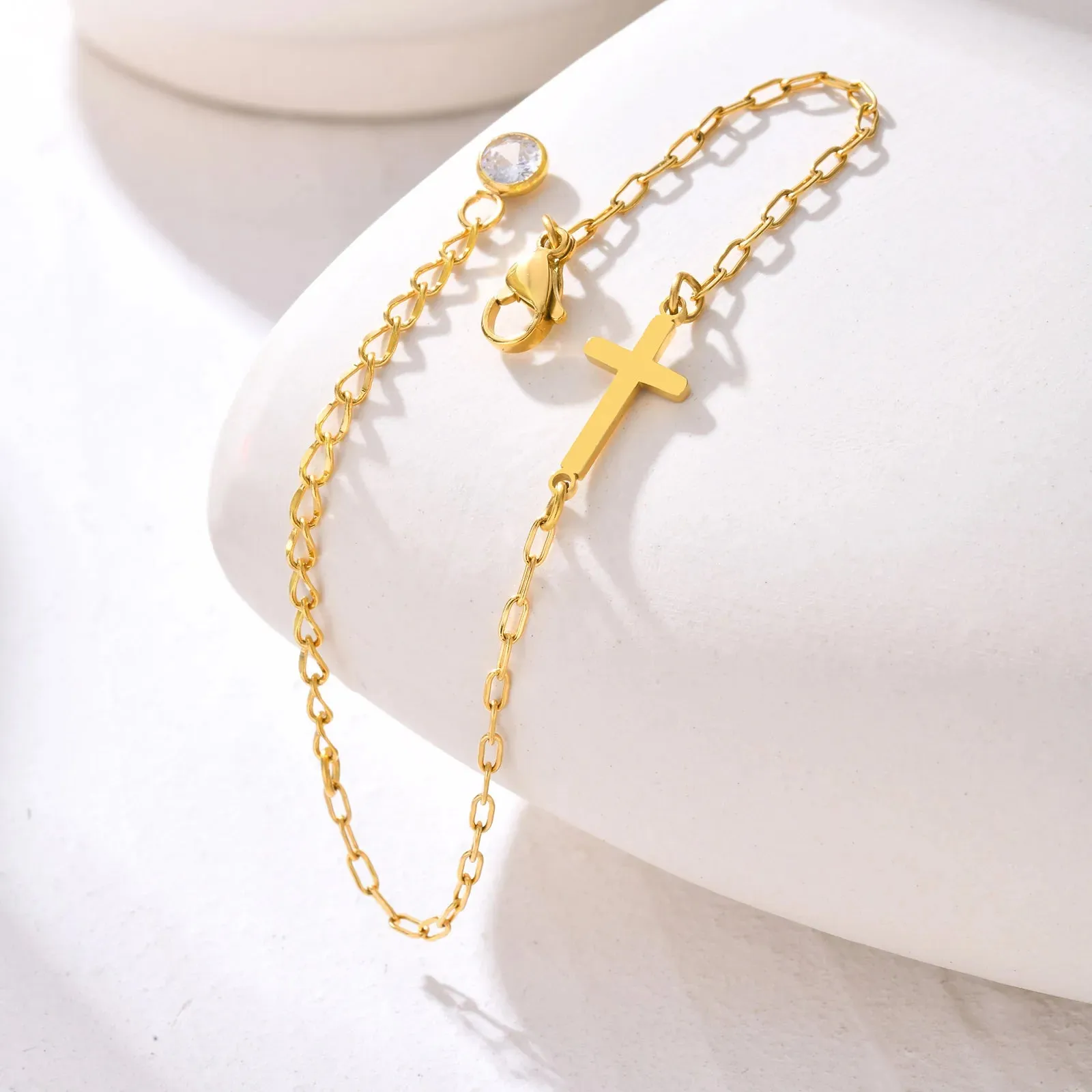 CZ Cross Chain Bracelet sold by Victoria Emerson product image thumbnail 2