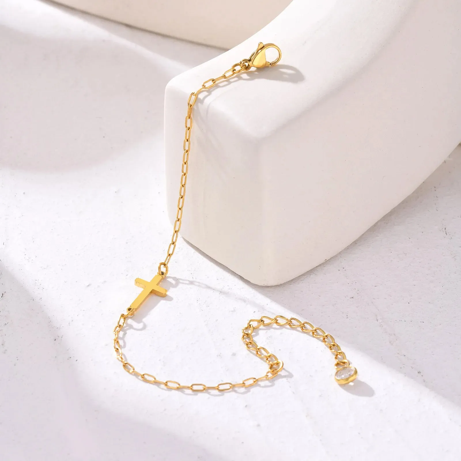 CZ Cross Chain Bracelet sold by Victoria Emerson product image thumbnail 3