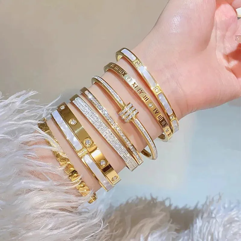 Gold-Plated Statement Bangle made by Victoria Emerson