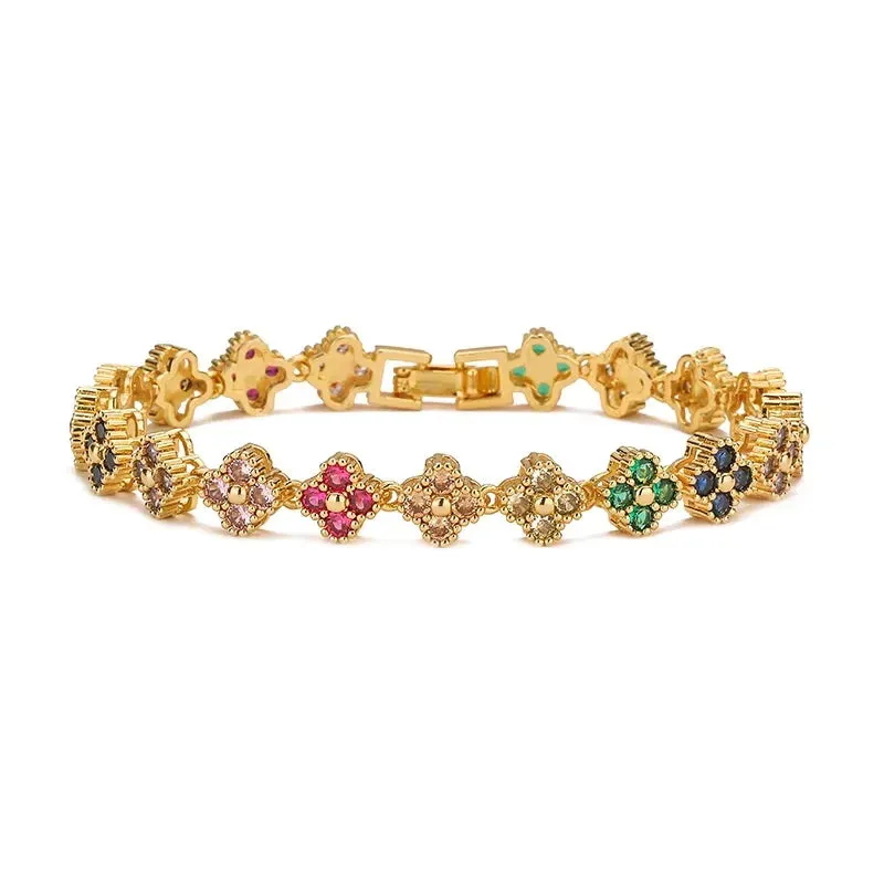 18K Gold-Plated Cubic Zirconia Bracelet made by Victoria Emerson