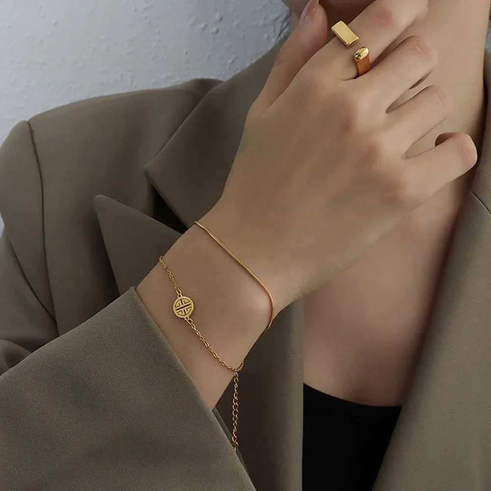 Gold Snake Chain Bracelet sold by Victoria Emerson product image thumbnail 4