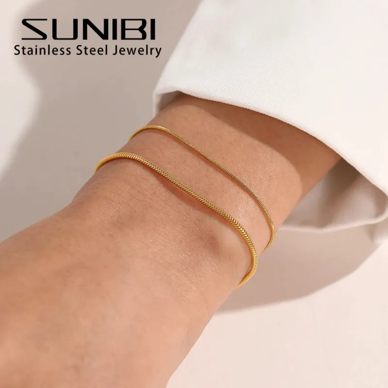 Gold Snake Chain Bracelet made by Victoria Emerson