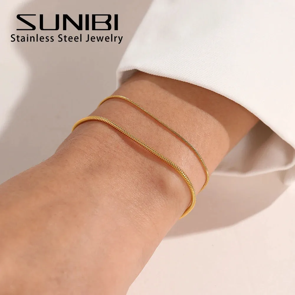 Gold Snake Chain Bracelet sold by Victoria Emerson