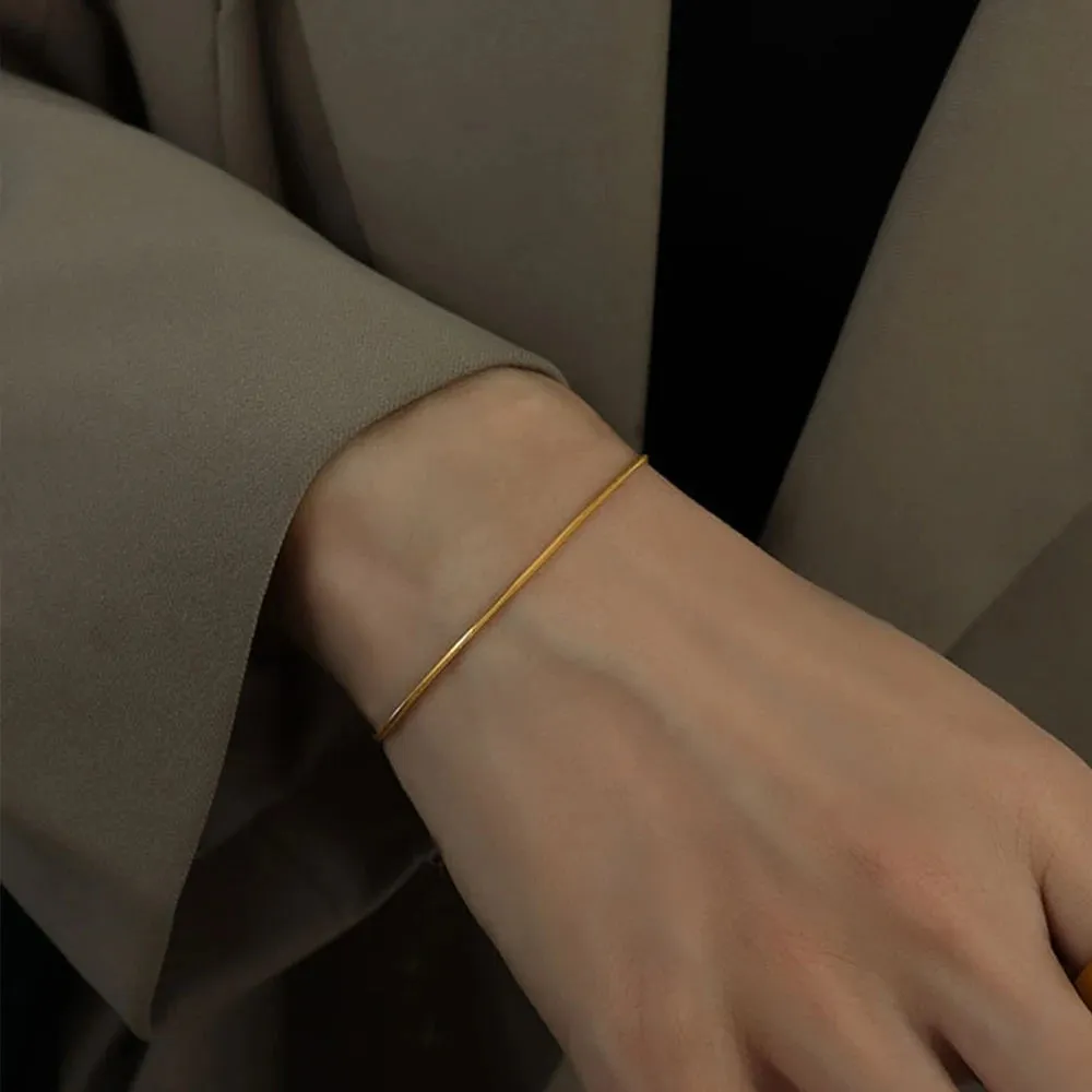 Gold Snake Chain Bracelet sold by Victoria Emerson product image thumbnail 5