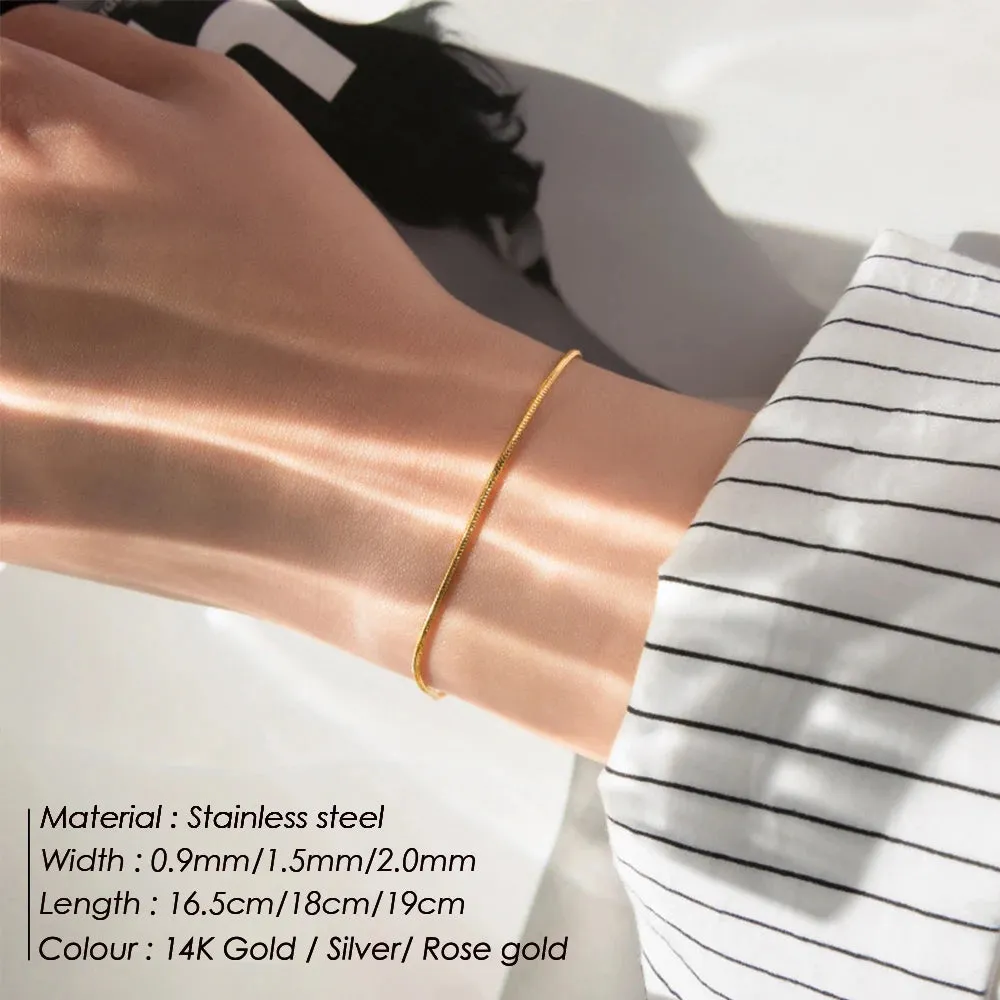 Gold Snake Chain Bracelet sold by Victoria Emerson product image thumbnail 2