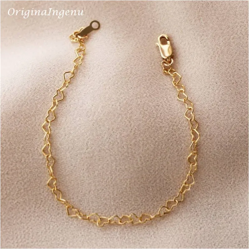 14K Gold-Filled Heart Chain Bracelet sold by Victoria Emerson product image thumbnail 2