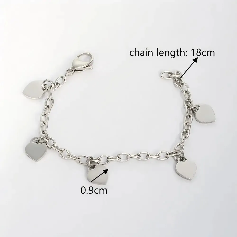 Personalized Engraved Heart Charm Bracelet sold by Victoria Emerson product image thumbnail 5