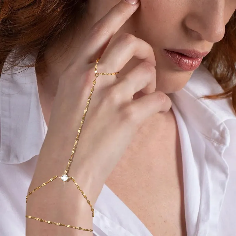 Double-Layer Finger Chain Bracelet made by Victoria Emerson