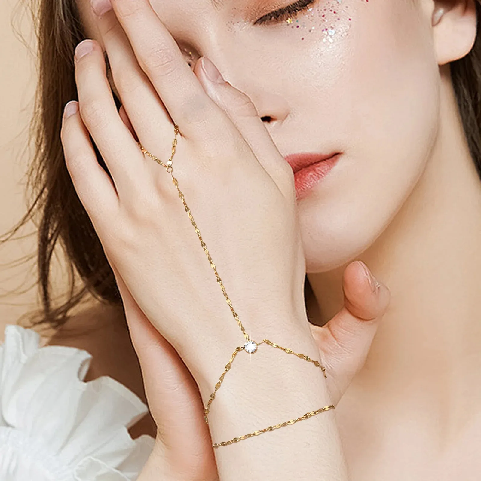 Double-Layer Finger Chain Bracelet sold by Victoria Emerson product image thumbnail 2