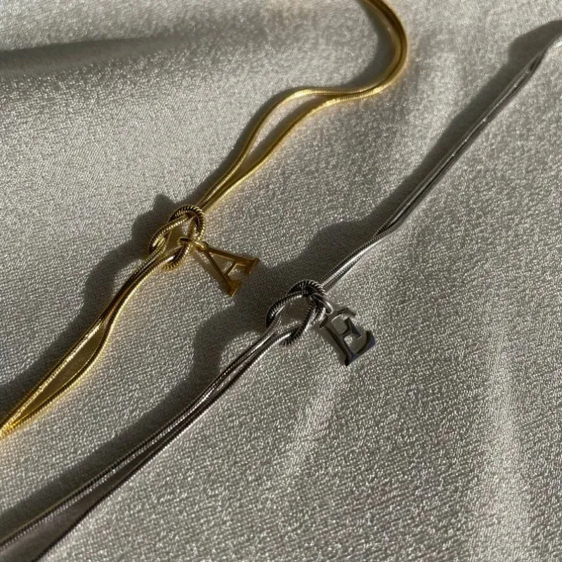 Custom Initial Love Knot Bracelet sold by Victoria Emerson product image thumbnail 3