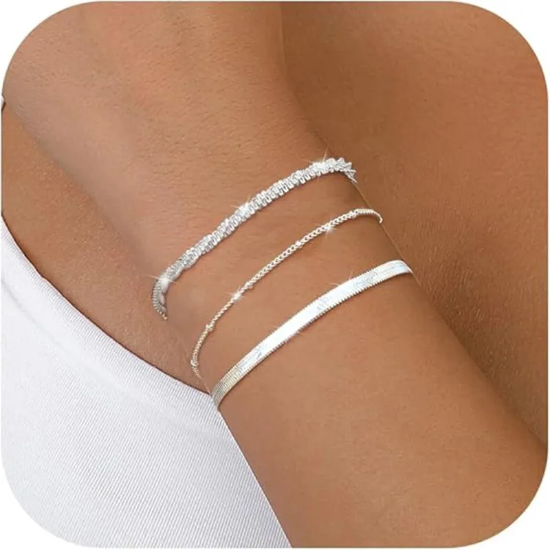 Sterling Silver Layered Link Bracelet made by Victoria Emerson