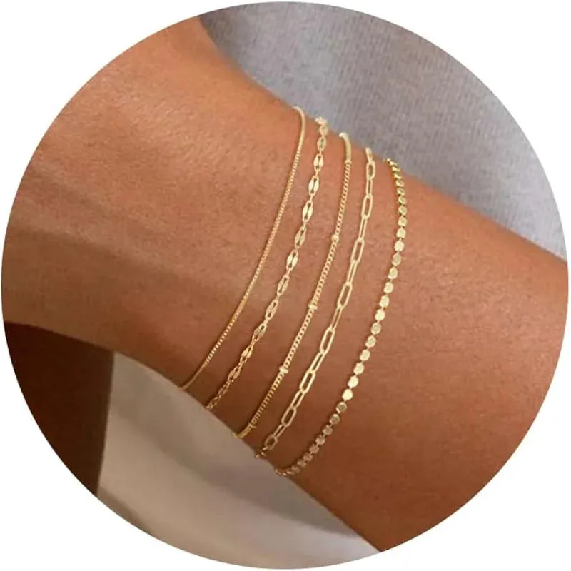 14K Gold-Plated Stackable Chain Bracelet made by Victoria Emerson