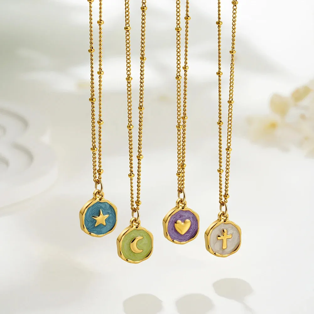 Opal Cross & Heart Pendant Necklace sold by Victoria Emerson product image thumbnail 3