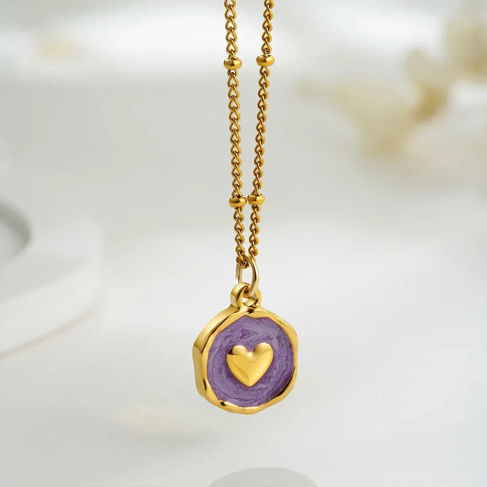 Opal Cross & Heart Pendant Necklace sold by Victoria Emerson product image thumbnail 4