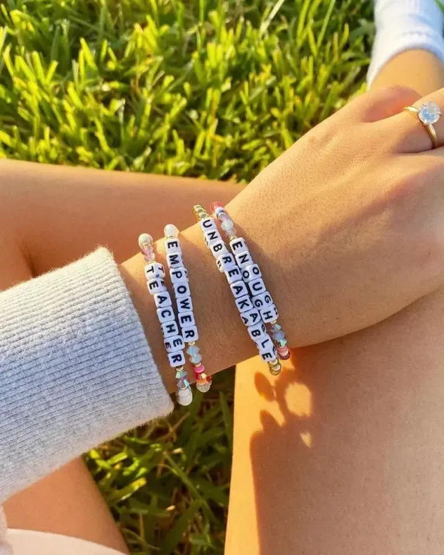 Personalized Letter Beaded Bracelet made by Victoria Emerson