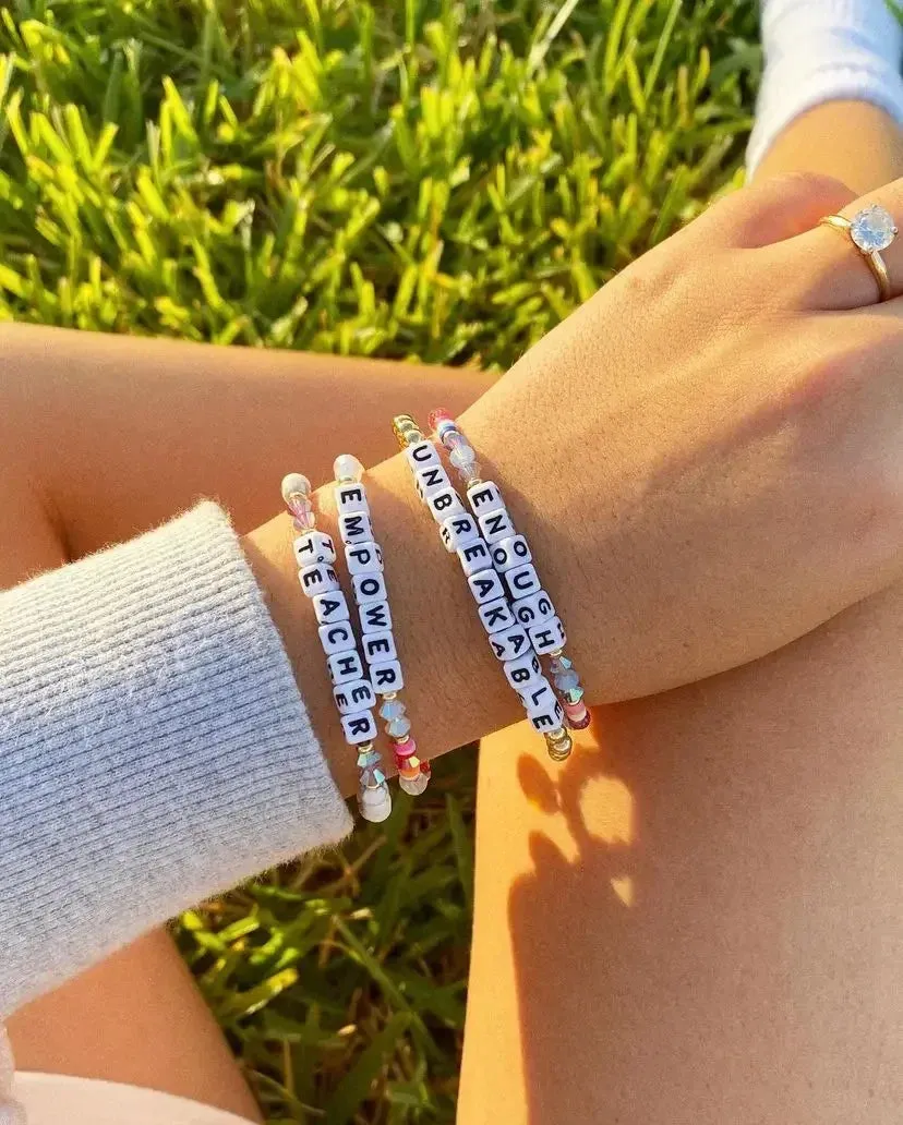 Personalized Letter Beaded Bracelet sold by Victoria Emerson