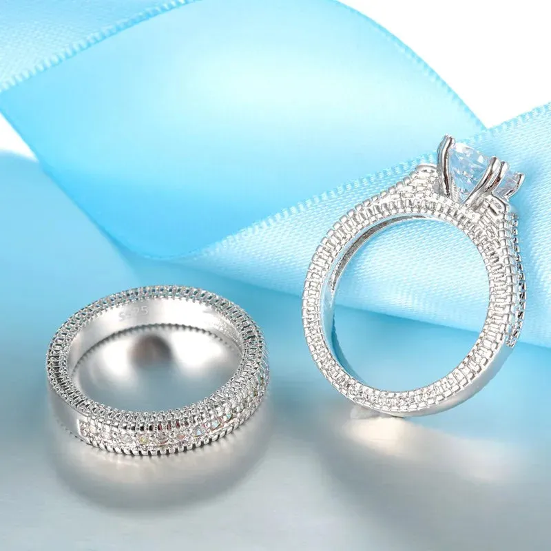 Sterling Silver Couple's Ring Set sold by Victoria Emerson product image thumbnail 5