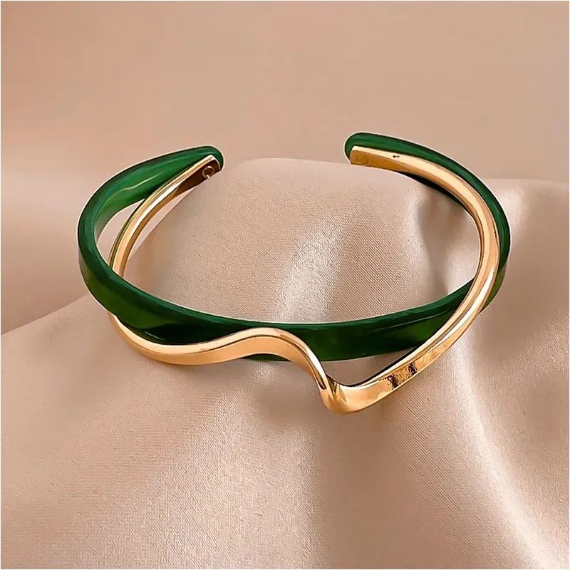 White Geometric Cuff Bracelet sold by Victoria Emerson product image thumbnail 2