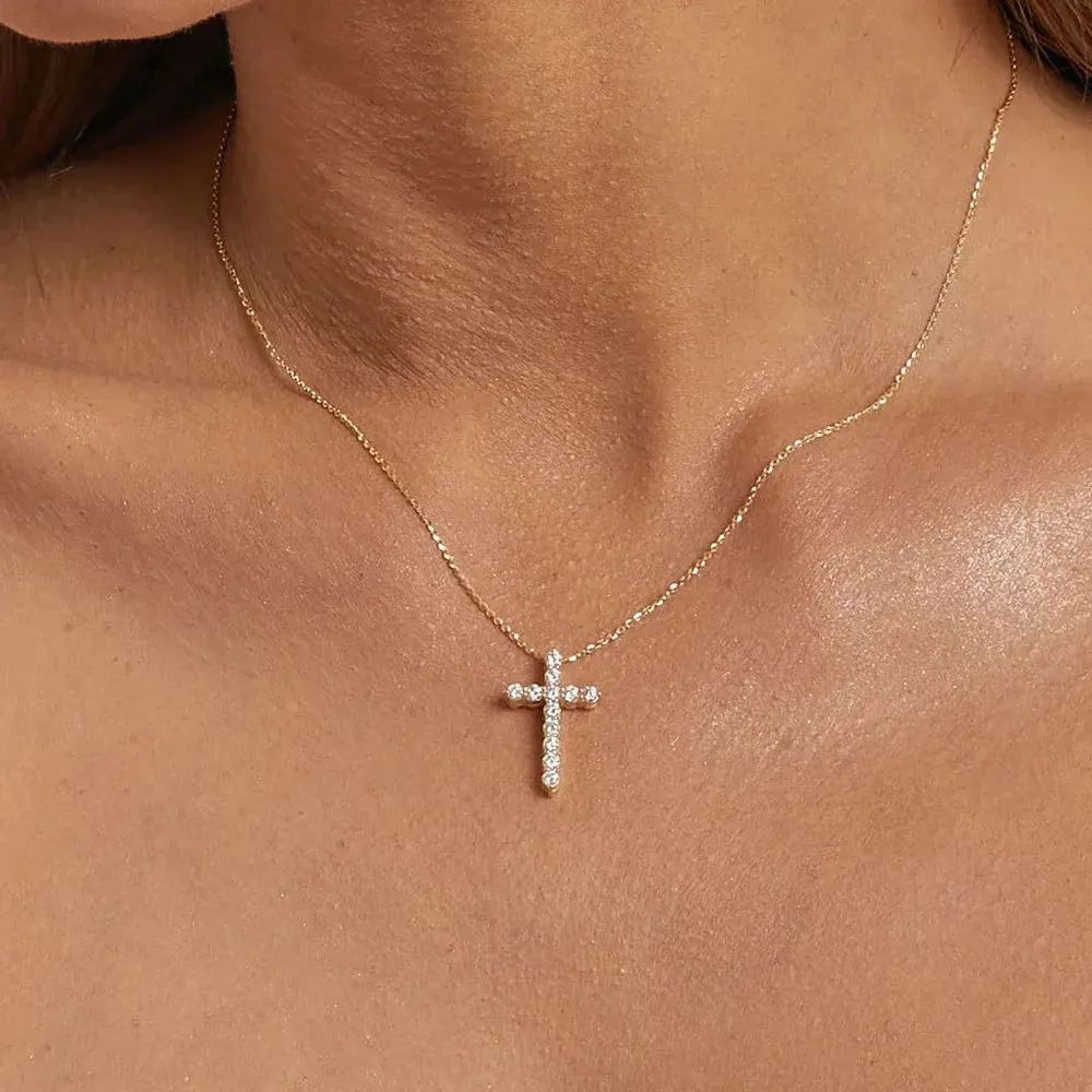 Cubic Zirconia Cross Pendant Necklace sold by Victoria Emerson product image thumbnail 3