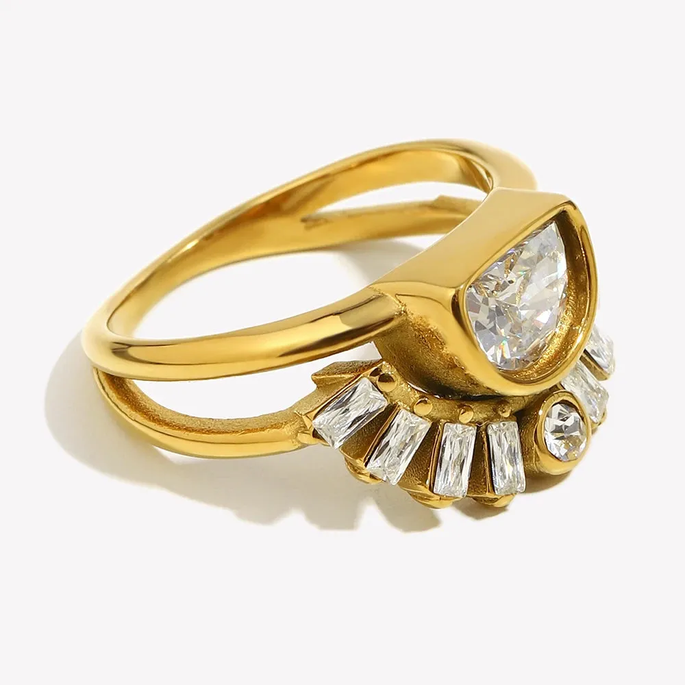 Sun Layer Statement Ring sold by Victoria Emerson product image thumbnail 2