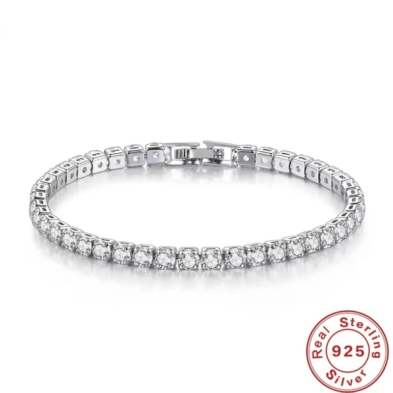 Sterling Silver Zircon Tennis Bracelet made by Victoria Emerson