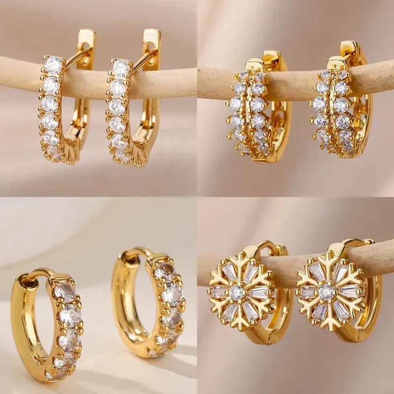 Cubic Zirconia U-Shape Studs made by Victoria Emerson