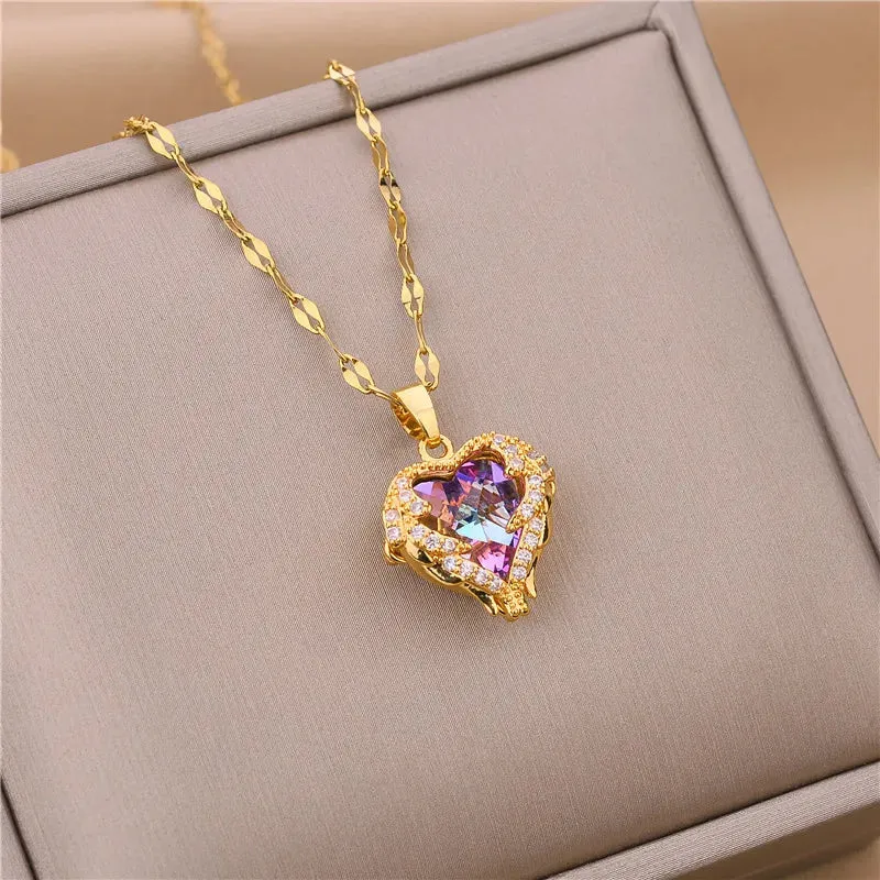 Crystal Cluster Pendant Necklace sold by Victoria Emerson product image thumbnail 3