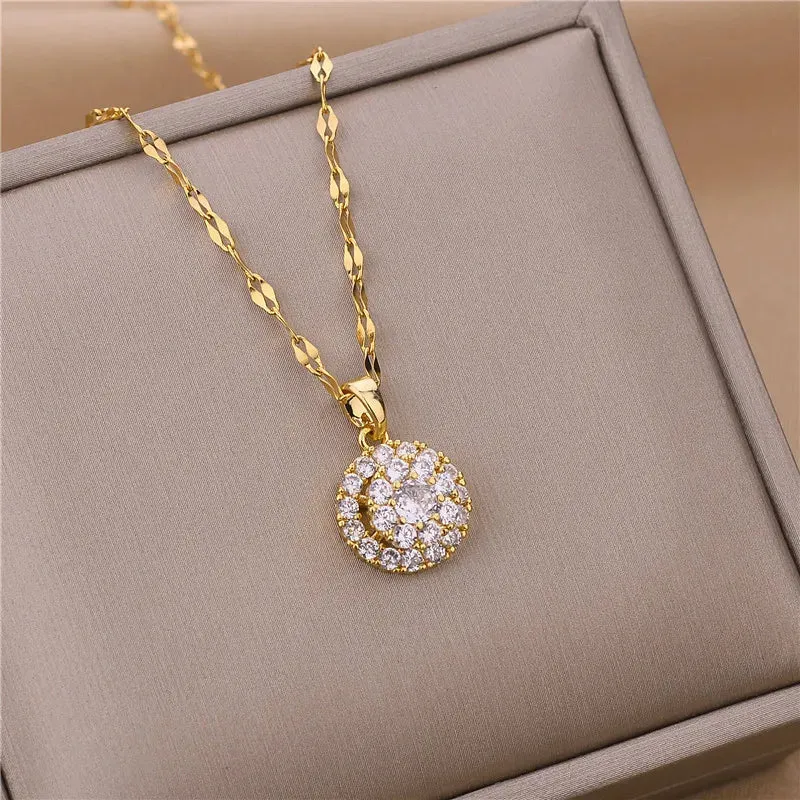 Crystal Cluster Pendant Necklace sold by Victoria Emerson product image thumbnail 2