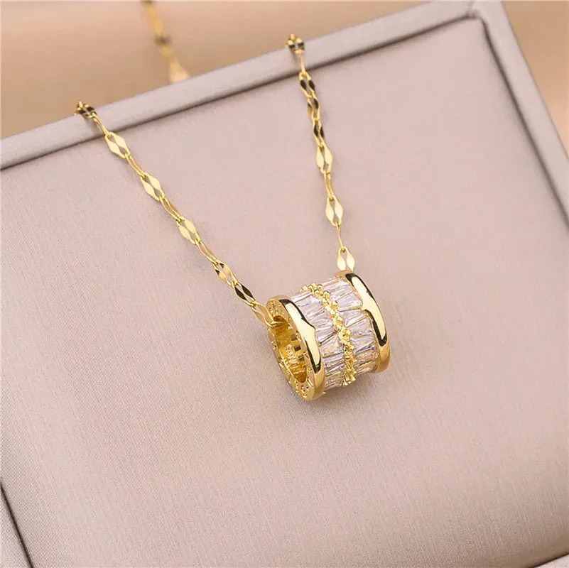 Three-Tone Round Pendant Necklace sold by Victoria Emerson product image thumbnail 3