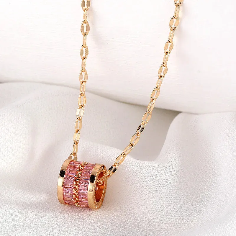 Three-Tone Round Pendant Necklace sold by Victoria Emerson product image thumbnail 4