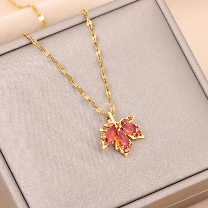 Maple Leaf Pendant Necklace made by Victoria Emerson